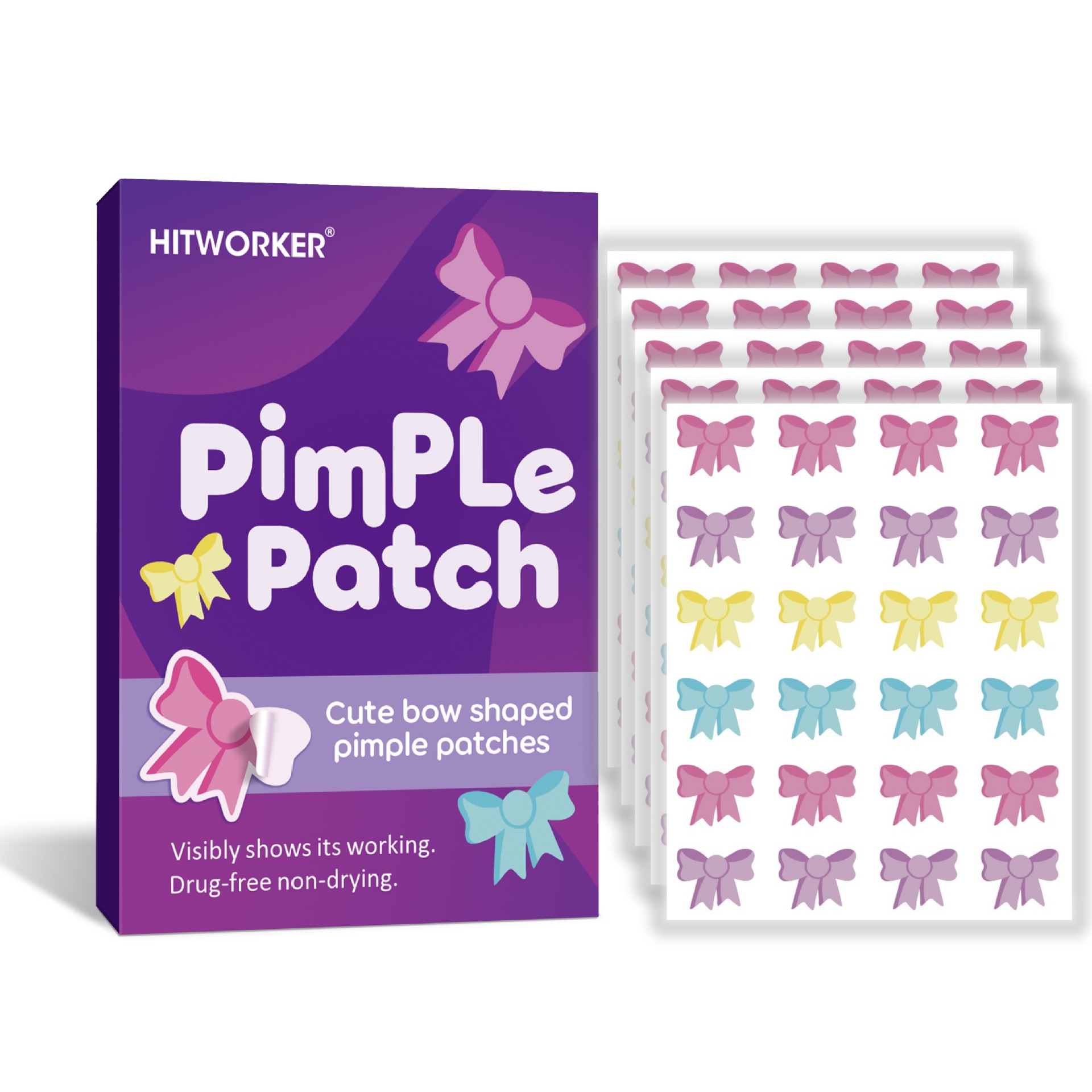 Hydrocolloid Pimple Patch - 120 Adesivos para Acne em Formato