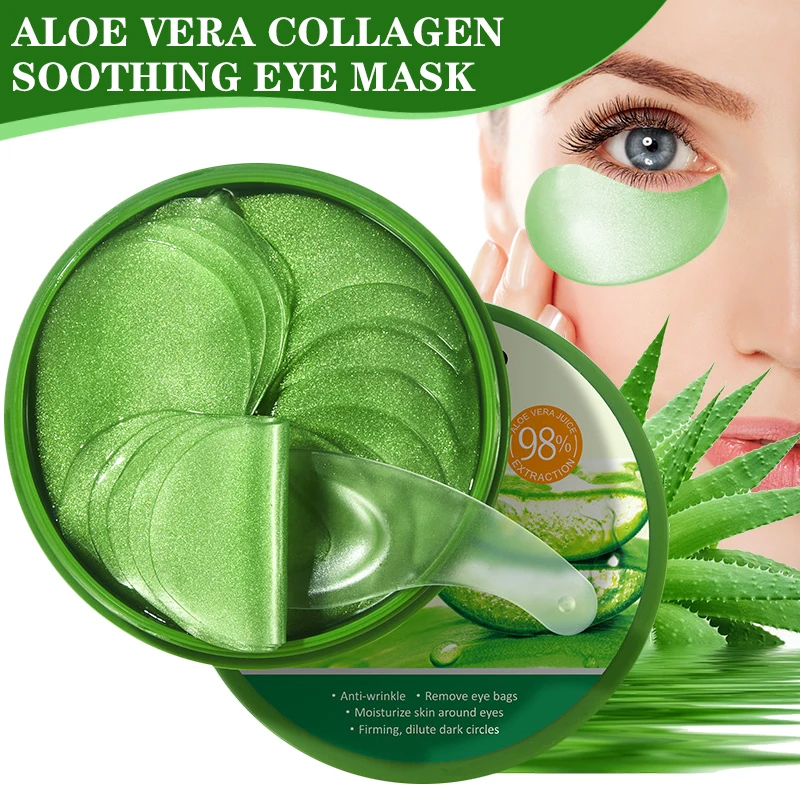 Collagen Under Eye Patches - 60 pçs aloe vera colágeno máscara