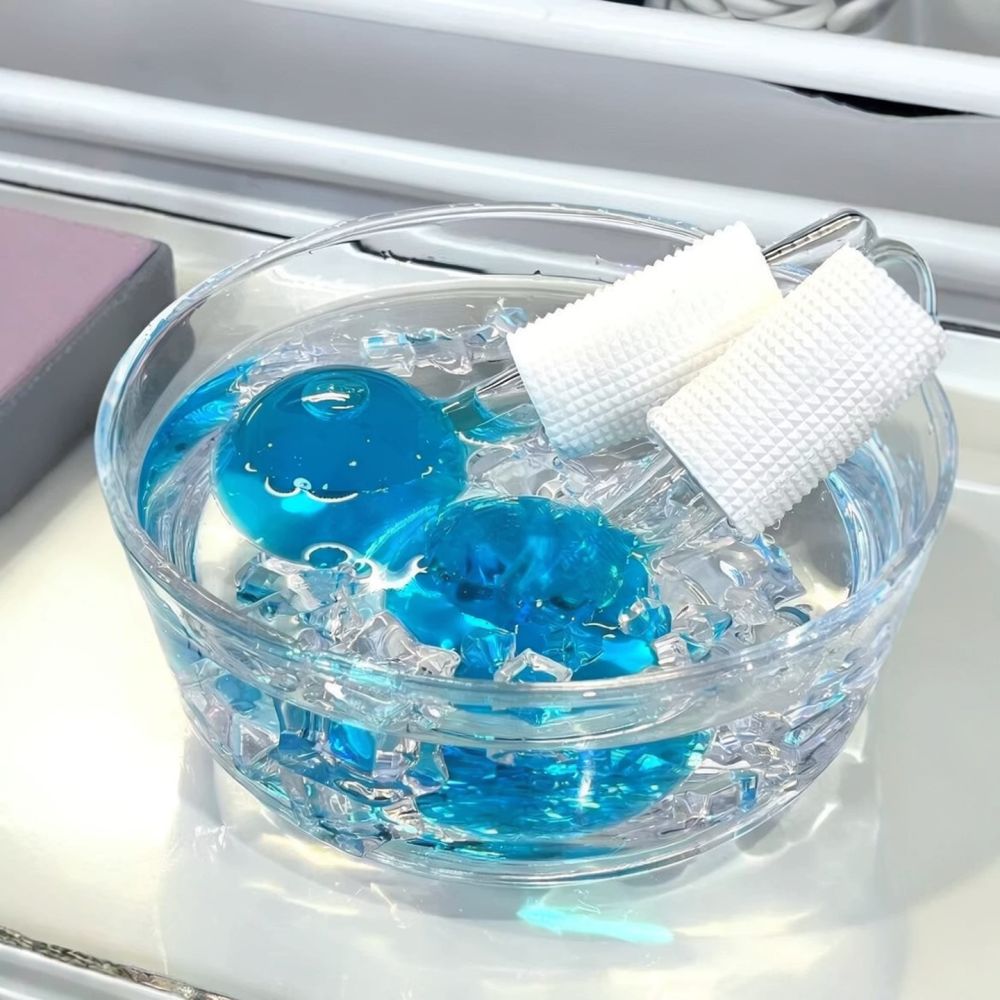Face Ice Roller Puffiness - Esferas de gelo para massagem facial,