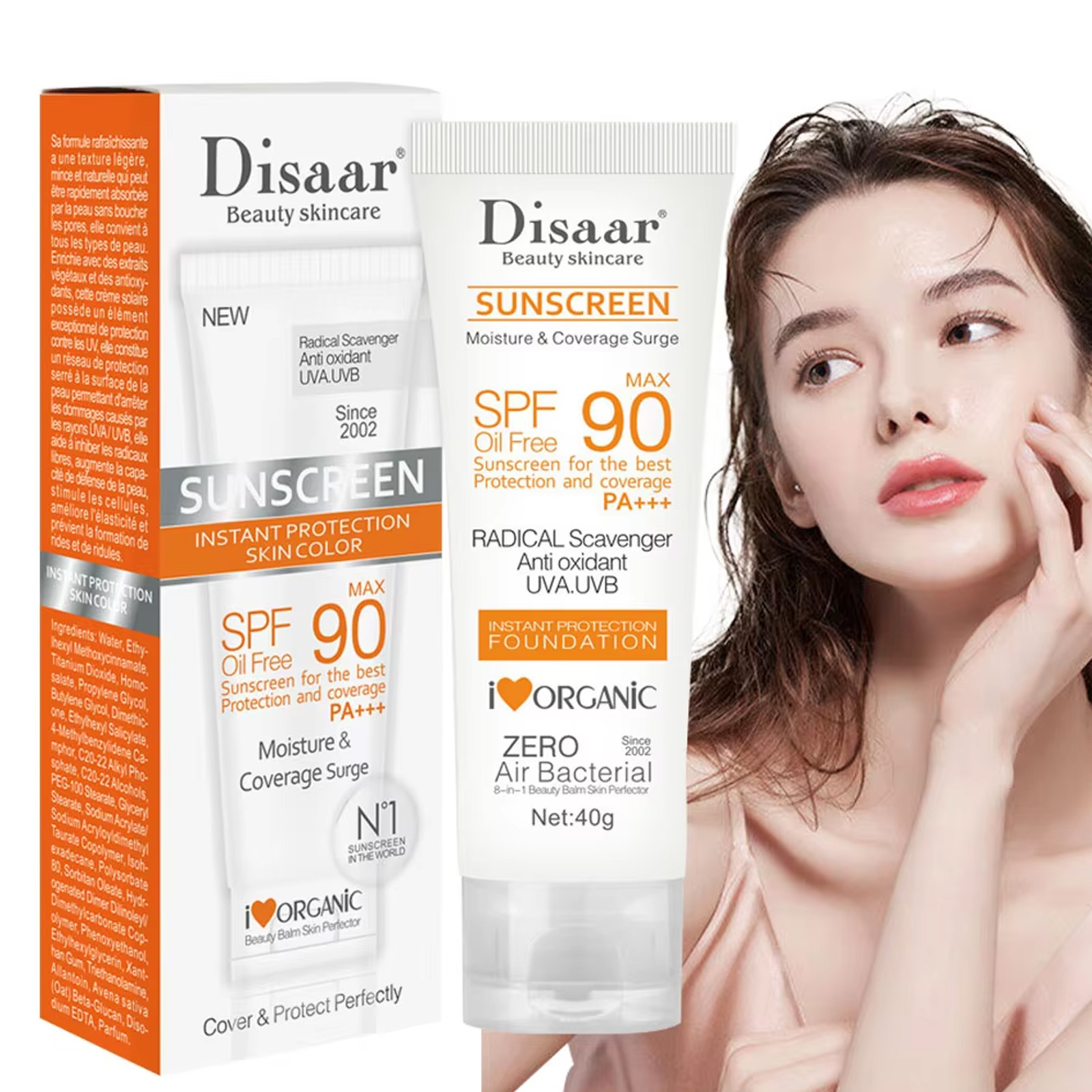 Spf 50 Waterproof Sunscreen - Protetor solar corporal facial à prova