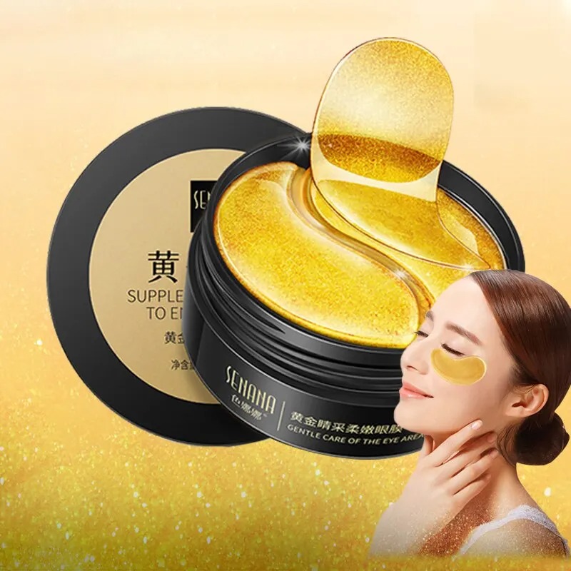 Collagen Under Eye Patches - Golden Hidratante Máscara de Olho, Aliviar