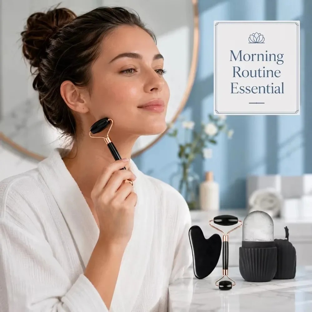 Conjunto de Massagem Facial 4/ - Face Ice Roller Puffiness avaliação e preço