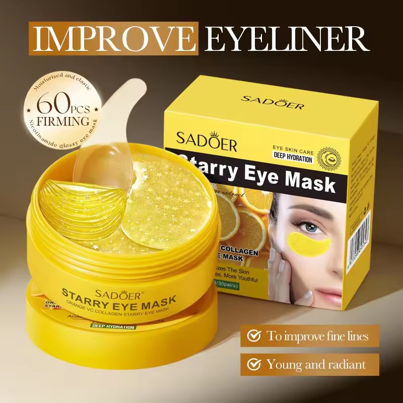 60 pçs sadoer vitamina c crist - Collagen Under Eye Patches avaliação e preço