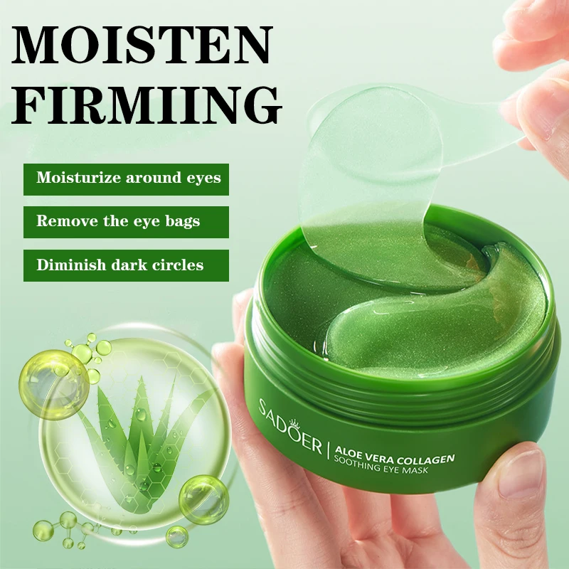 60 pçs aloe vera colágeno másc - Collagen Under Eye Patches avaliação e preço