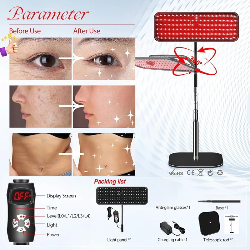 Painel de luz infravermelha pr - Led Light Therapy Face Mask avaliação e preço